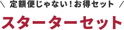定額便じゃない！お得セット スターターセット