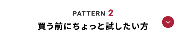 PATTERN 2 買う前にちょっと試したい方